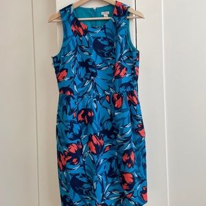 J.Crew Factory Printed Textured Cotton Dress